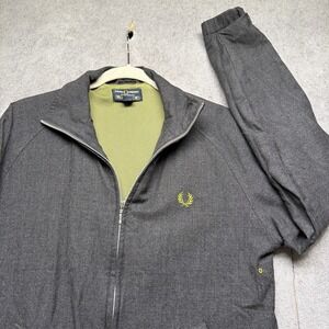 Fred Perry Wool Blend Jacket Full Zip Track Style Laurel Wreath Mens‎ 38